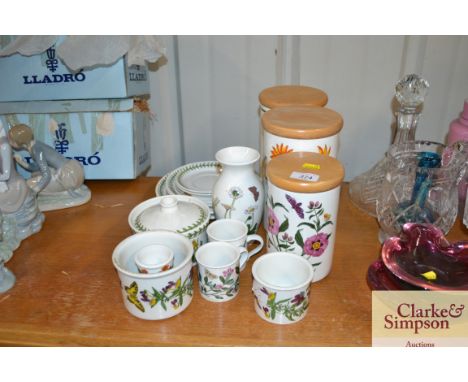 A collection of Portmeirion Botanic Garden pattern china