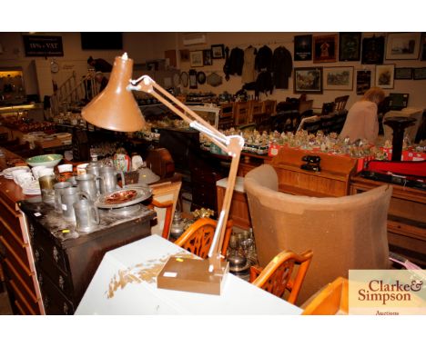 A vintage Anglepoise type lamp
