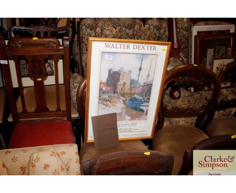 Walter Dexter - Exhibition print and a Walter Dexter pamphlet