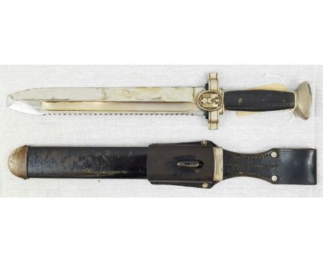 C19th Jonathan Crookes of Sheffield Green River knife with leather