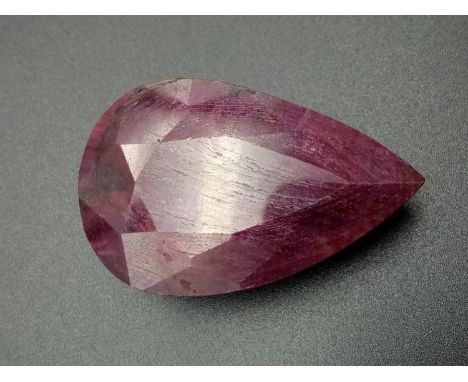 A large (180.40 carats!) pear shaped Ruby with Certificate 