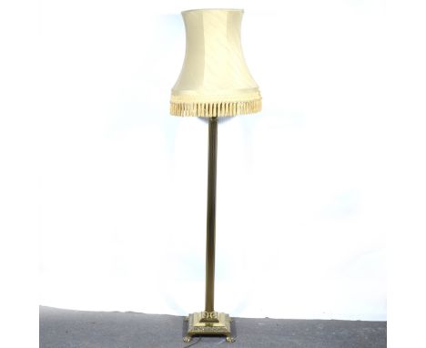 A modern brass standard lamp, Corinthian column, height (excluding fittings) 130cm.
