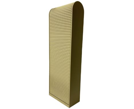 Aldo van den Nieuwelaar (1944-2010) for Pastoe - 'A'dammer' ribbed roller shutter cabinet, the interior fitted with shelves, 