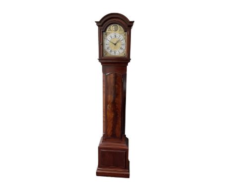German - Keninger, 20th century longcase movement in a bespoke 18th century London style mahogany case made by Petchey-Jung-H