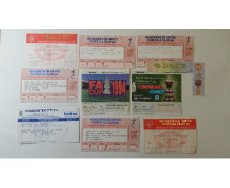 FOOTBALL, Manchester United ticket selection, all cup &amp; European matches, 1980s onwards, inc. Champions League, Rumbelows