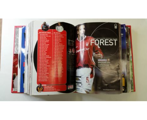 FOOTBALL, Nottingham Forest programmes, 2003 &amp; 2004, home &amp; away, inc. West Ham (Clough's memorial), Lincoln City (pr