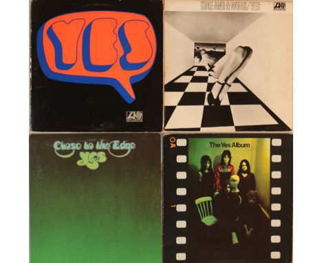 YES - UK LPs. Yes, Yes, Yes, Yes, here's a sharp selection of 4 x original pressing UK LPs. Titles are S/T (plum Atlantic A1/