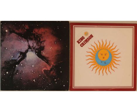 KING CRIMSON - ISLANDS &amp; LARKS' TONGUES IN ASPIC - ORIGINAL UK PRESSING LPs. Tremendously clean records here with these 2