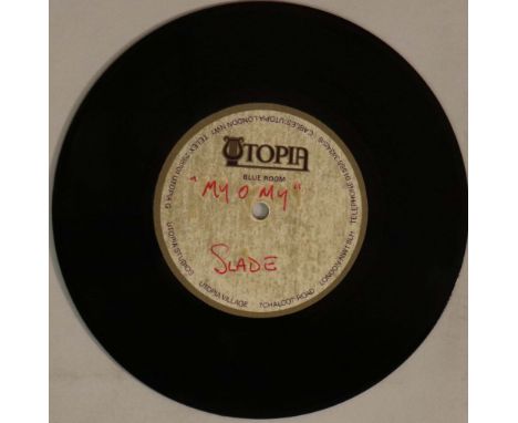 SLADE- MY OH MY - UK 7" ACETATE RECORDING. Perhaps unique UK (Utopia pressed) 7" single sided acetate recording of the 1983 c