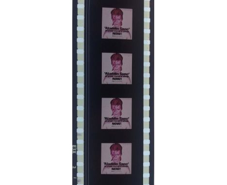 DAVID BOWIE ALADDIN SANE PROMOTIONAL FILM REEL. A circular film tin bearing 'Sisyphus Productions Limited' labels and contain