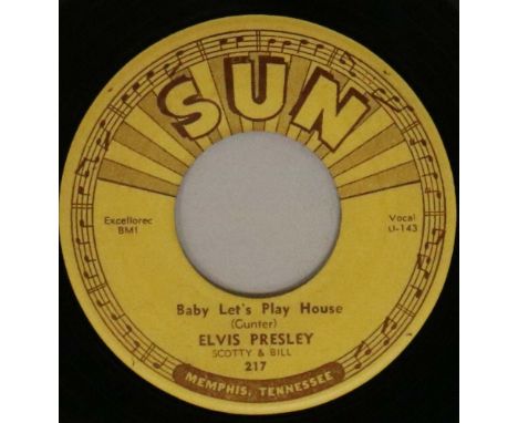 ELVIS PRESLEY - SUN 217 (7") - BABY LET'S PLAY HOUSE. A well presented original US Sun release of Baby Let's Play House c/w I