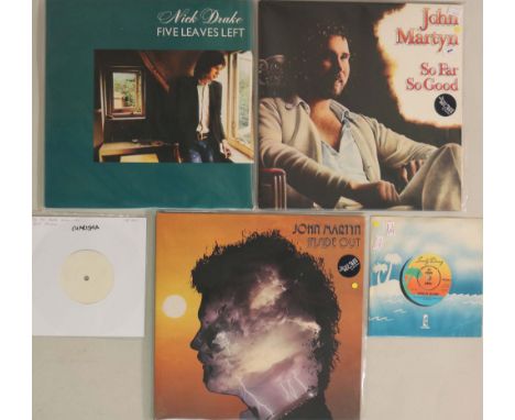 UK FOLK PIONEERS - LPs/7". Marvellous selection of 3 x LPs with 2 x 7". Titles are Nick Drake - Five Leaves Left (US 1976 cop