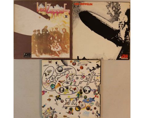 LED ZEPPELIN - I, II &amp; III. Excellent run of early/original pressing LPs. Titles are III (1st UK 2401002 with Peter Grant