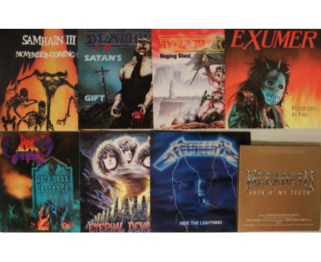 METAL/THRASH/SPEED METAL &amp; DOOM - LPs/12". Ferocious collection of 17 x LPs including some 12" with some mega rare releas