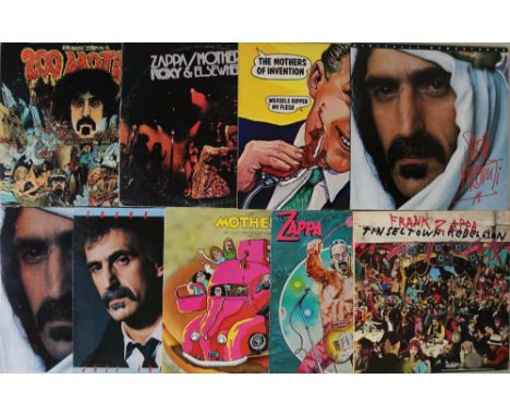 FRANK ZAPPA - LPs. Inventive collection of 9 x original title LPs. Titles are 200 Motels (US original double UAS 9956 complet