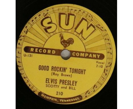 ELVIS PRESLEY - SUN 210 (78) - GOOD ROCKIN' TONIGHT. The original US 10" 78RPM recording of Good Rockin' Tonight c/w I Don't 