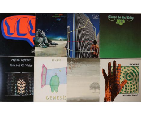 YES/GENESIS (AND RELATED) - LPs. Great split collection of 18 x original title LPs. Yes (and related) titles (x5) are S/T (or