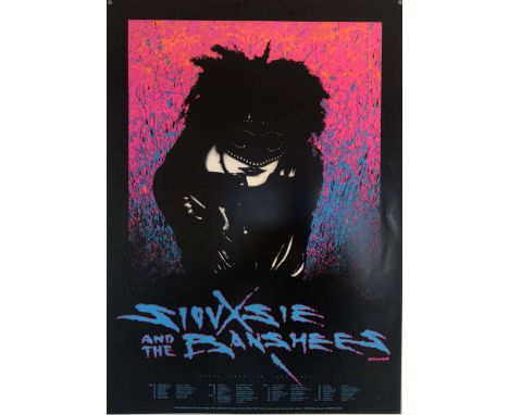 SIOUXSIE &amp; BANSHEES 1986 STANLEY MOUSE POSTER. An original, rolled 1986 lithograph poster for the Siouxsie and the Banshe