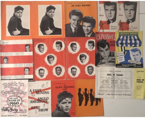 1960 ROCK &amp; ROLL PROGRAMMES. Fifteen assorted programmes for Rock and Roll shows in the UK in 1960. Artists to include: B