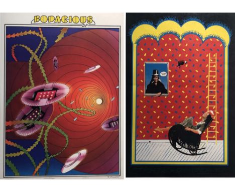 BOB FRIED / BODACIOUS POSTERS. Two original designs by Robert Fried, to include: 'Bodacious' (1973, 18.5 x 25", VF with light