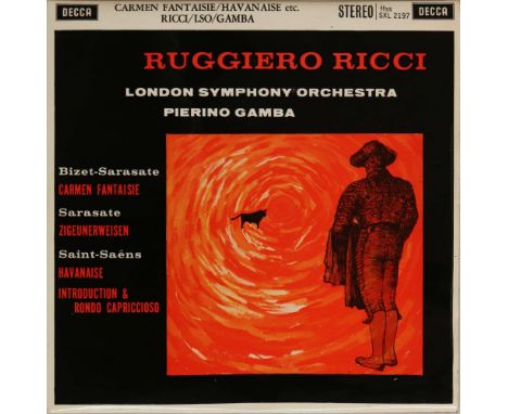 DECCA SXL 2197 (2ND STEREO EDITION) - RUGGIERO RICCI - CARMEN FANTAISIE/HAVANAISE. 2nd UK stereo edition of Ruggiero Ricci pe