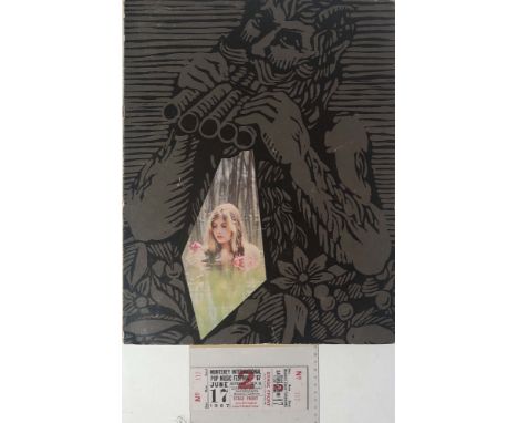 MONTEREY POP FESTIVAL 1967 UNUSED TICKET AND PROGRAMME. To include an unused ticket (no 112) for the 1967 Monterey Internatio