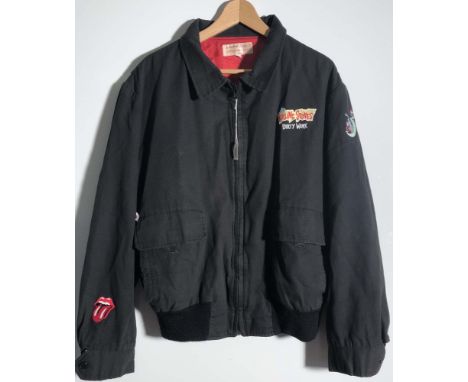 ROLLING STONES DIRTY WORK JACKET. A 1986 Rolling Stones 'Dirty Work' tour jacket, size XL. Very good condition.