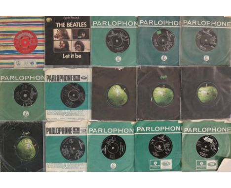 THE BEATLES - 7". Great bundle of 16 x UK 7". Titles include Love Me Do (original UK red label Parlophone 45-R 4949 'Made In 