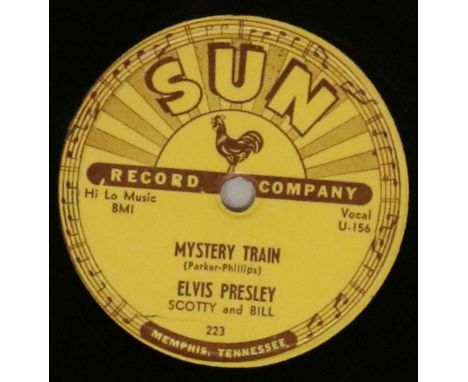 ELVIS PRESLEY - SUN 223 (78) - MYSTERY TRAIN. The original US 10" 78RPM recording of Mystery Train c/w I Forgot To Remember T