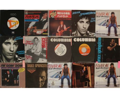 BRUCE SPRINGSTEEN - (LARGELY) OVERSEAS PRESSING 7" WITH CDs. Expert collection of 26 x (almost entirely overseas pressing) 7"