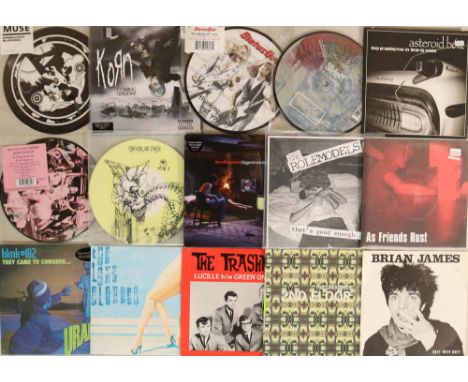 7" COLOUR/PICTURE DISCS - ROCK/POP/PUNK/ALTERNATIVE/INDIE/WAVE. Wicked collection of around 100 x 7" - all limited edition co