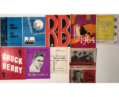 1964 ROCK AND ROLL PROGRAMMES. Nine original programmes for R&amp;R shows in 1964 to include: Larry Parnes Big Star Show at G