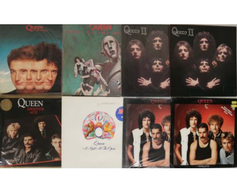 GLAM/CLASSIC-ROCK - LPs/12". Stunnin' collection of around 50 x LPs including a few 12". Artists/titles include Queen: The Mi