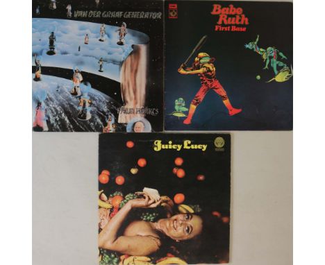 PROG - LP RARITIES. Excellent pack of 3 x very clean LPs. Titles are Van Der Graaf Generator - Pawn Hearts (1st Charisma pink