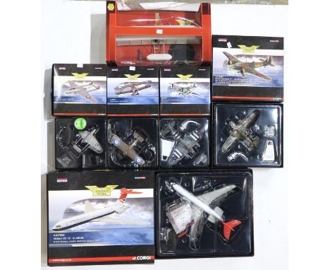 Corgi Aviation Archive model aircraft, ranging in scale from 1:144 (AA37002 Vickers VC-10 - G-ARVM, British Airways, Heathrow