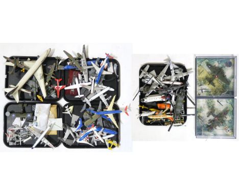 A large collection of military and civilian model aircraft, of varying scale, to include the Corgi Aviation Archive series Co