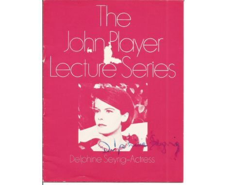 Delphine Seyrig signed programme, surname a little light. Condition 6/10. All autographs come with a Certificate of Authentic