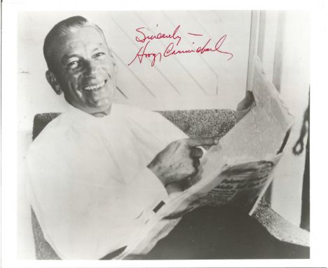 Hoagy Carmichael signed 10 x 8 inch b/w portrait photo. Condition 9/10. All autographs come with a Certificate of Authenticit