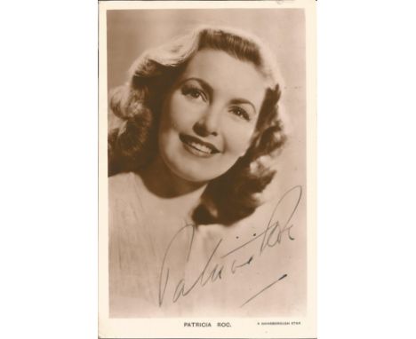 Patricia Roc signed 6 x 4 inch b/w portrait photo. Condition 7/10. All autographs come with a Certificate of Authenticity. We