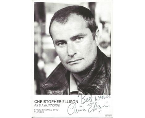 Christopher Ellison signed 6 x 4 inch b/w portrait photo from TV series The Bill. Condition 9/10. All autographs come with a 