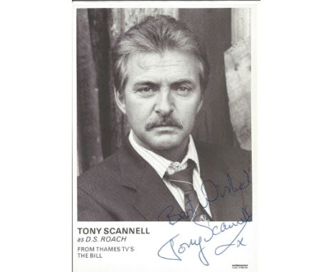 Tony Scannell signed 6 x 4 inch b/w portrait photo from TV series The Bill. Condition 8/10. All autographs come with a Certif