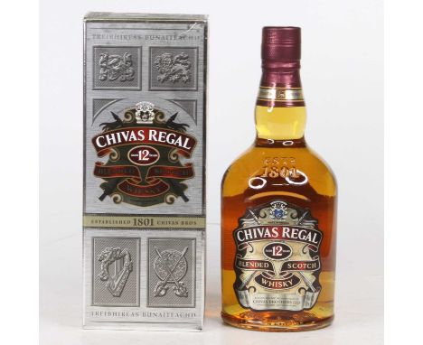 Chivas Regal aged 12 years blended Scotch whisky, 70cl, 40%, one bottle in carton