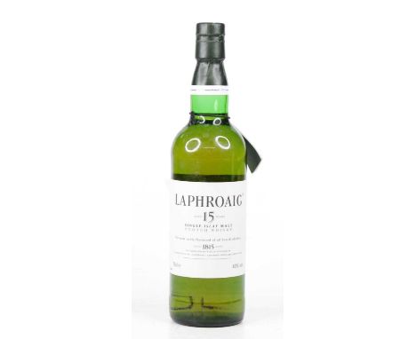 Laphroaig aged 15 years single Islay malt Scotch whisky, 70cl, 43%, one bottle 