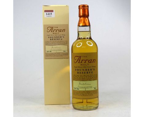 The Arran Founder's Reserve single island malt Scotch whisky, 70cl, 43%, one bottle in carton