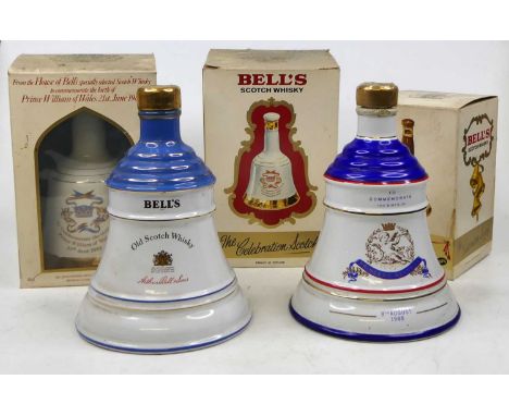 Assorted Bell's commemorative Scotch whisky decanters, to include Royal Wedding and Christmas examples etc, some with cartons