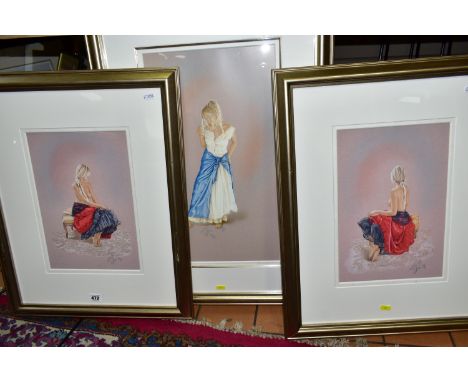 KAY BOYCE (BRITISH CONTEMPORARY) THREE SIGNED LIMITED EDITION PRINTS DEPICTING FEMALE FIGURES, comprising 'Midnight Dance I &