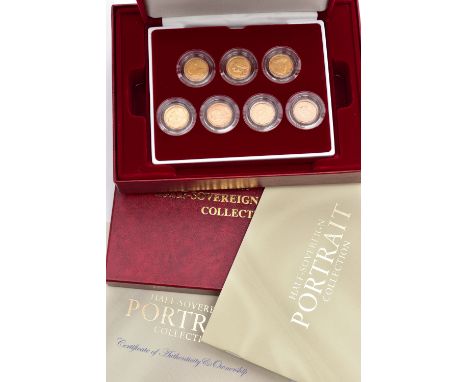 A ROYAL MINT 'THE HALF SOVEREIGN PORTRAIT COLLECTION', containing seven coins, Victoria Yound Head, Vicotoria Jubilee Head, V
