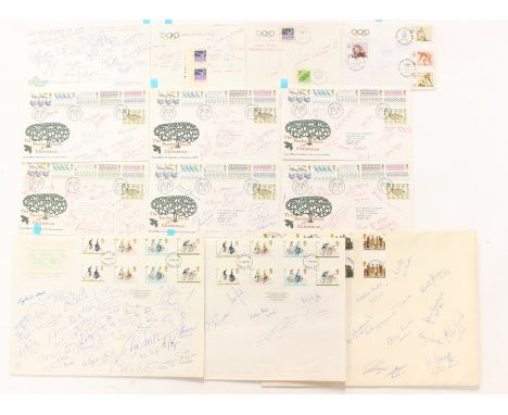 Olympic Memorabilia: A collection of assorted autographs upon First Day Covers, obtained at WAAA Championships Crystal Palace