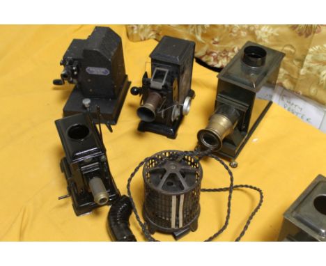 A QUANTITY OF FILM PROJECTORS, to include a Bingoscope and lantern types, etc