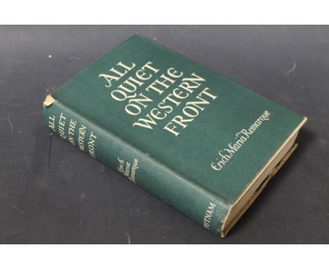 ERICH MARIA REMARQUE - 'ALL QUIET ON THE WESTERN FRONT', G. P. Putnam's Sons, March 1929, first English edition. Beige cloth 
